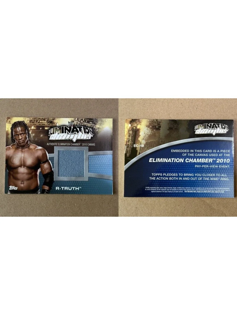 2010 Topps WWE R-Truth #EC-19 Elimination Chamber Canvas Relic
